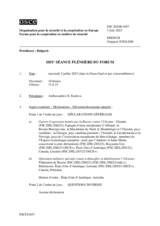 Journal de la 1051ème séance plénière du Forum