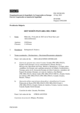 Diario de la 1052ª Sesión plenaria del Foro de Cooperación en materia de Seguridad