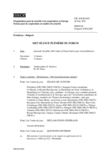 Journal de la 1053ème séance plénière du Forum