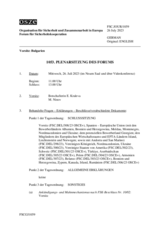 Journal der 1053. Plenarsitzung des Forums