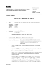 Journal de la 1048ème séance plénière du Forum