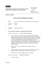 Journal de la 1049ème séance plénière du Forum