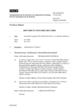 Giornale della 1049a Seduta plenaria del Foro di cooperazione per la sicurezza