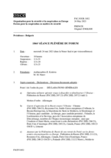 Journal de la 1046ème séance plénière du Forum