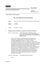 Journal der 1041. Plenarsitzung des Forums