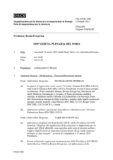 Giornale della 1039a Seduta plenaria del Foro di cooperazione per la sicurezza