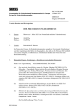 Journal der 1038. Plenarsitzung des Forums