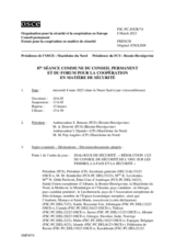 Journal de la 87ème séance commune du Forum pour la coopération en matière de sécurité et du Conseil permanent