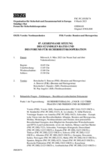 Journal der 87. Gemeinsamen Sitzung des Forums für Sicherheitskooperation und des Ständigen Rates