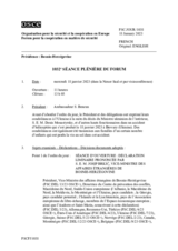 Journal de la 1032ème séance plénière du Forum