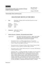 Journal of the 1033rd Plenary Meeting of the Forum for Security Co-operation