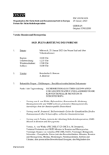 Journal der 1033. Plenarsitzung des Forums