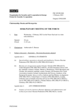 Journal of the 1034th Plenary Meeting of the Forum for Security Co-operation