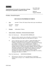 Journal de la 1034ème séance plénière du Forum