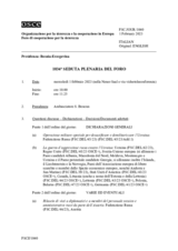 Giornale della 1034a Seduta plenaria del Foro di cooperazione per la sicurezza