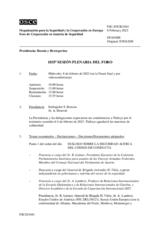 Diario de la 1035ª Sesión plenaria del Foro de Cooperación en materia de Seguridad