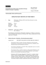 Journal of the 1035th Plenary Meeting of the Forum for Security Co-operation