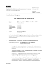 Journal der 1035. Plenarsitzung des Forums