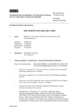 Diario de la 1036ª Sesión plenaria del Foro de Cooperación en materia de Seguridad
