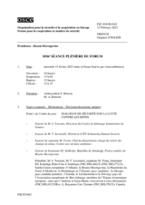 Journal de la 1036ème séance plénière du Forum