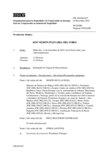 Diario de la 1031ª Sesión plenaria del Foro de Cooperación en materia de Seguridad