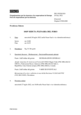 Giornale della 1018a Seduta plenaria del Foro di cooperazione per la sicurezza