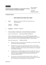 Diario de la 1010ª Sesión plenaria del Foro de Cooperación en materia de Seguridad