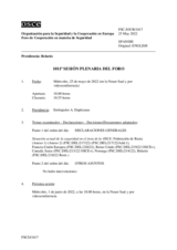 Diario de la 1011ª Sesión plenaria del Foro de Cooperación en materia de Seguridad