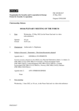 Journal of the 1011th Plenary Meeting of the Forum for Security Co-operation