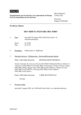 Giornale della 1011a Seduta plenaria del Foro di cooperazione per la sicurezza