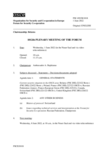 Journal of the 1012th Plenary Meeting of the Forum for Security Co-operation