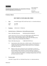 Giornale della 1013a Seduta plenaria del Foro di cooperazione per la sicurezza