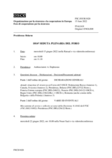 Giornale della 1014a Seduta plenaria del Foro di cooperazione per la sicurezza