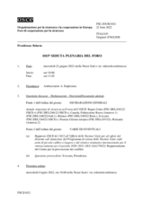 Giornale della 1015a Seduta plenaria del Foro di cooperazione per la sicurezza