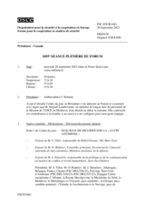 Journal de la 1055ème séance plénière du Forum