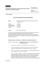 Journal der 1055. Plenarsitzung des Forums