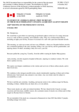 Statement by the Delegation of Canada on the Russian Federation’s ongoing aggression against Ukraine