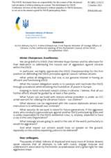 Statement by the Delegation of Ukraine on critical challenges to the OSCE functionality