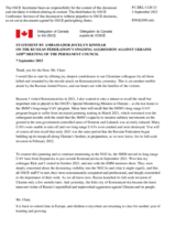 Statement by the Delegation of Canada on the Russian Federation’s ongoing aggression against Ukraine