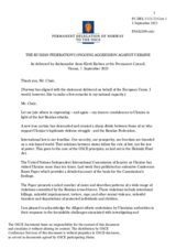 Statement by the Delegation of Norway on the Russian Federation’s ongoing aggression against Ukraine