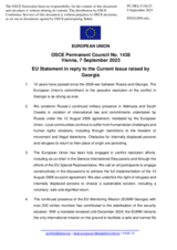 Statement by the Spanish EU Presidency on the fifteen years since the Russian Federation’s full-scale military aggression against Georgia