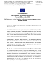 Statement by the Czech EU Presidency on the Russian Federation’s ongoing aggression against Ukraine