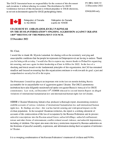 Statement by the Delegation of Canada on the Russian Federation’s ongoing aggression against Ukraine