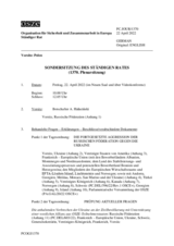 Journal der 1370. Sondersitzung des Ständigen Rates