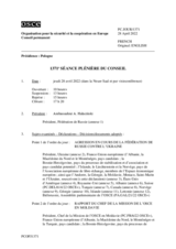 Journal de la 1371ème séance plénière du Conseil