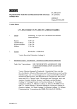 Journal der 1371. Plenarsitzung des Ständigen Rates 