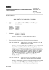 Diario de la 1400ª Sesión plenaria del Consejo Permanente