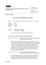 Journal de la 1400ème séance plénière du Conseil