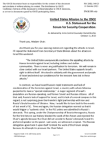 Statement by the Delegation of the United States of America on the Russian war of aggression against Ukraine