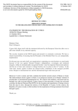 Statement by the Delegation of Cyprus on the Russian war of aggression against Ukraine